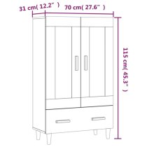 Aleta Wooden Highboard With 2 Doors 1 Drawer In Sonoma Oak