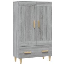 Aleta Wooden Highboard With 2 Doors 1 Drawer In Grey Sonoma Oak