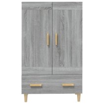 Aleta Wooden Highboard With 2 Doors 1 Drawer In Grey Sonoma Oak