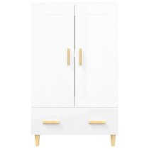 Aleta High Gloss Highboard With 2 Doors 1 Drawer In White