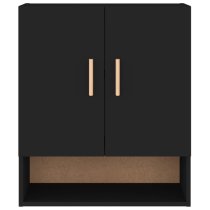 Aizza Wooden Wall Storage Cabinet With 2 Doors In Black