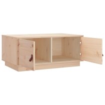 Anicet Pinewood Coffee Table With 2 Doors In Natural