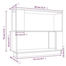 Ciniod Pinewood Bookcase And Room Divider In Natural