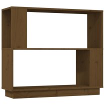 Ciniod Pinewood Bookcase And Room Divider In Honey Brown