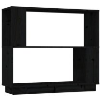 Ciniod Pinewood Bookcase And Room Divider In Black