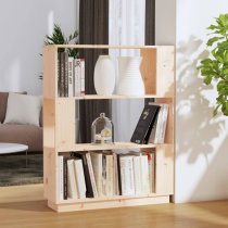 Civilla Pinewood Bookcase And Room Divider In Natural