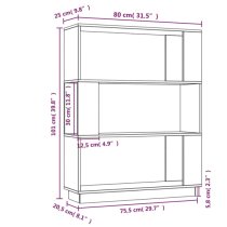 Civilla Pinewood Bookcase And Room Divider In Natural