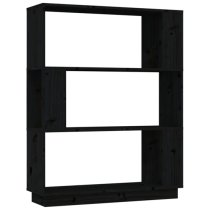 Civilla Pinewood Bookcase And Room Divider In Black