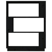 Civilla Pinewood Bookcase And Room Divider In Black