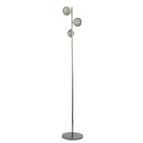 Quartz 3 Lights Bubble Glass Floor Lamp In Chrome