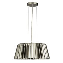 Tiara 5 Lights Smoked Glass Ceiling Pendant Light In Chrome