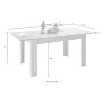 Raya Extending Wooden Dining Table In Black Ash