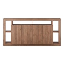 Raya Wooden Sideboard With 4 Doors In Mercury