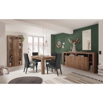 Raya Wooden Sideboard With 4 Doors In Mercury