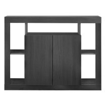 Raya Wooden Sideboard With 2 Doors In Black Ash