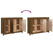 Secia Pinewood Sideboard With 3 Doors In Honey Brown