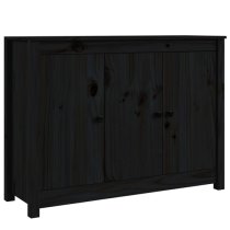 Secia Pinewood Sideboard With 3 Doors In Black