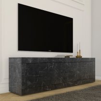 Taylor TV Stand With 2 Doors 3 Drawers In Black Marble Effect