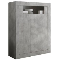 Nitro Wooden Highboard With 2 Doors In Concrete Effect