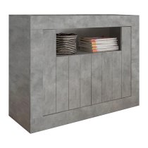 Nitro Wooden Sideboard With 2 Doors In Concrete Effect