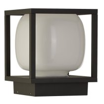 Athens LED Outdoor Light With Opal Shade In Black