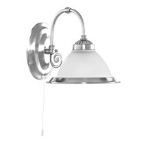 American 1 Light Wall Light In Satin Silver