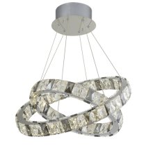 Optica LED 2 Lights Ceiling Pendant Light In Mirrored Chrome