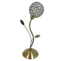 Bellis II Clear Glass Table Lamp In Brass