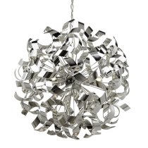 Curls Large 6 Lights Ceiling Pendant Light In Chrome