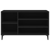 Clanton Wooden Shoe Storage Bench In Black