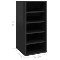 Antioch Set Of 2 High Gloss Shoe Storage Rack In Black