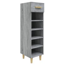 Arcadia Wooden Shoe Storage Rack With 1 Drawer In Grey Sonoma Oak