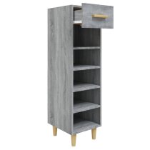 Arcadia Wooden Shoe Storage Rack With 1 Drawer In Grey Sonoma Oak