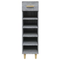 Arcadia Wooden Shoe Storage Rack With 1 Drawer In Grey Sonoma Oak