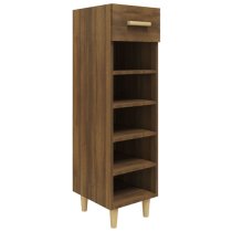 Arcadia Wooden Shoe Storage Rack With 1 Drawer In Brown Oak