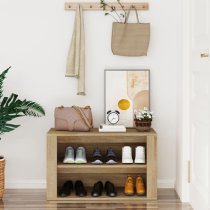 Culver Wooden Shoe Storage Rack In Sonoma Oak