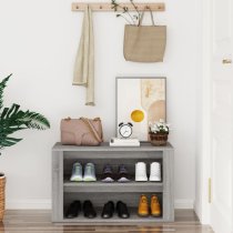 Culver Wooden Shoe Storage Rack In Grey Sonoma Oak