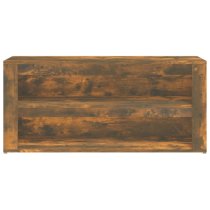 Culver Wide Wooden Shoe Storage Rack In Smoked Oak