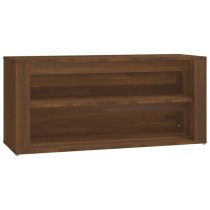 Culver Wide Wooden Shoe Storage Rack In Brown Oak