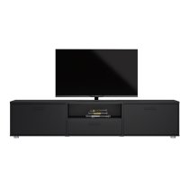 Macomb Large Wooden TV Stand With 2 Door 1 Drawer In Black