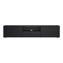 Macomb Large Wooden TV Stand With 2 Door 1 Drawer In Black