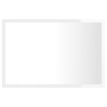 Ormond Gloss Bathroom Mirror In White With LED Lights