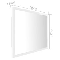 Ormond Gloss Bathroom Mirror In White With LED Lights