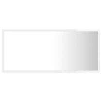 Palatka Gloss Bathroom Mirror In White With LED Lights