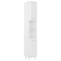 Pueblo Gloss Bathroom Storage Cabinet With 2 Doors In White