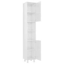 Pueblo Gloss Bathroom Storage Cabinet With 2 Doors In White