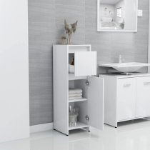 Smyrna Wooden Bathroom Storage Cabinet With 1 Door In White