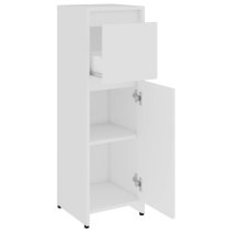 Smyrna Wooden Bathroom Storage Cabinet With 1 Door In White