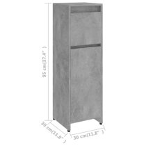 Smyrna Bathroom Storage Cabinet With 1 Door In Concrete Effect