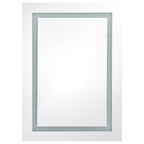 Aliso Bathroom Mirrored Cabinet In Shining White With LED